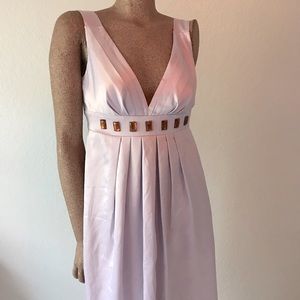 MAX AND CLEO 💜 Lavender Purple Cocktail Dress with Amber Jeweled Waist SIZE 4